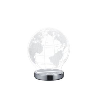 TRIO Globe 7W 20cm átlátszó/króm asztali lámpa