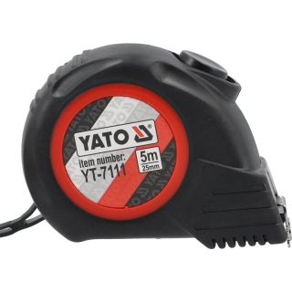 Yato YT-7111 mérőszalag 5 M Akrilnitril-butadiénsztirol (ABS), Gumi Fekete