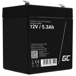 Green Cell AGM45 Zárt savas ólom (VRLA) 12 V 5,3 Ah UPS akkumulátor