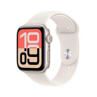 Apple Watch SE 3, 44 mm, GPS + Cellular, Alumínium, M/L, Csillagfény, Okosóra, Csillagfény szilikon szíjjal