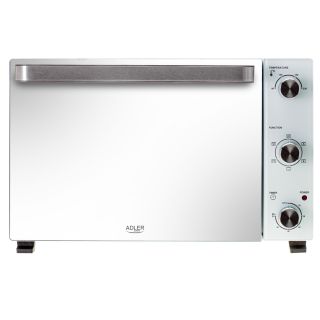 Adler AD 6027, 1800 W, 48 l, 90 - 230°C, 5 sütési mód, Fehér-Ezüst, Elektromos sütő