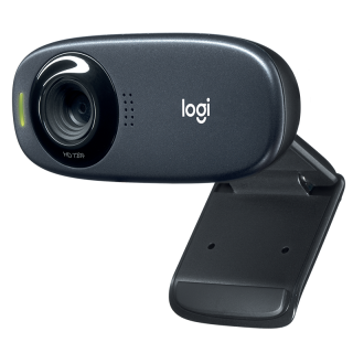 Logitech C310 HD, 720p/30 fps, 60°-os látótér fekete webkamera