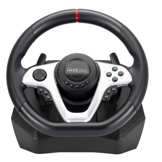 Maxx Tech PR279 Racing Wheel Kit, Playstation 4, Xbox One, Nintendo Switch, PC, USB, Fekete, Kormány szett