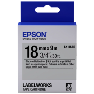 Epson LK-5SBE címkéző szalag Ezüstös fekete