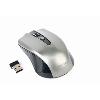Gembird  MUSW-4B-04-BG, 1600 DPI, nano USB, fekete/ezüst vezeték nélküli egér
