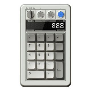 8Bitdo Retro 18 Mechanical Numpad – M Edition numerikus billentyűzet PC Bluetooth/USB/RF Wireless Szürke