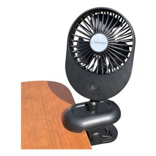 Esperanza EHF103K, USB, 52 dB, 9 mm, 2 W, 3 lapát, Fekete, Csíptetős ventilátor