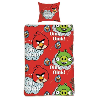 Halantex Single Duvet, Angry Birds Oink, 160x200, 70x80 cm, Pamut, Egyszemélyes Paplan