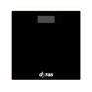 Dyras PS-2013B, Max 180 kg, Elemes (2x AAA), Digitális, Fekete személymérleg