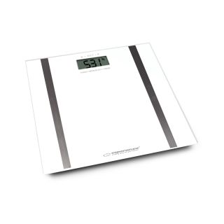 Esperanza EBS018W SAMBA LCD Biztonsági üveg fehér diagnosztikai személymérleg