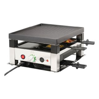 Solis 7611210977568 raclette grill sütő 4 személyes 1020 W Fekete, Ezüst