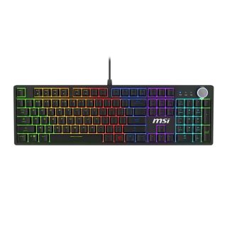 MSI FORGE GK320 RED billentyűzet Játék USB QWERTY Nemzetközi amerikai Fekete
