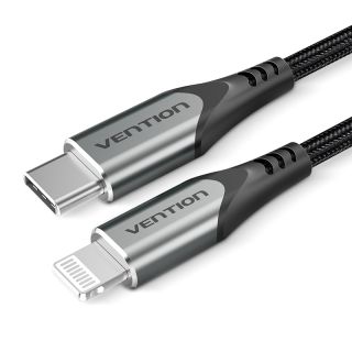 Vention TACHH Szürke 2 M USB C Lightning Mobiltelefon kábel