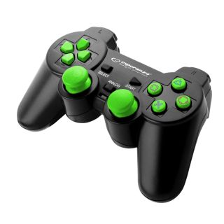 Esperanza EGG107G Trooper, PC/PS3, USB, Fekete-Zöld Vezetékes kontroller