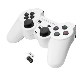 Esperanza EGG108W Gladiator, PC/PS3, USB, Fehér Vezeték nélküli kontroller
