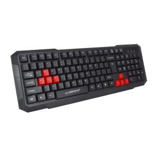 Esperanza EGK102R ASPIS USB 2.0 fekete angol vezetékes gamer billentyűzet