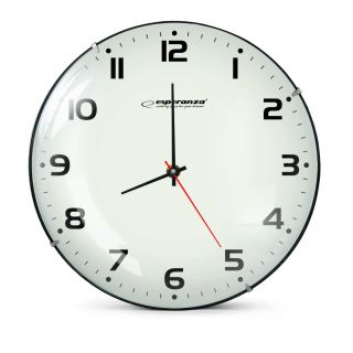 Esperanza EHC018F San Francisco 30 cm átmérő, 3.4 cm vastagság, elemes működés Fehér analóg falióra