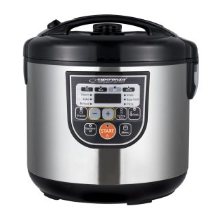 Esperanza EKG011, Cooking Mate, 860W, 5L, Multifunkciós, Rozsdamentes acél, Ezüst, Elektromos főzőedény