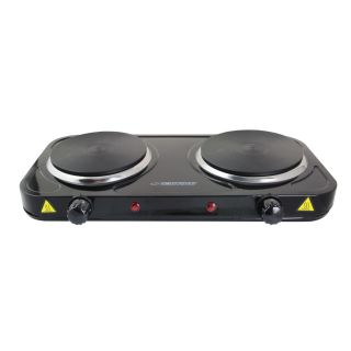 Esperanza EKH010K, Cotopaxi, 2000W, 2-zónás, Hordozható, Fekete, Elektromos főzőlap