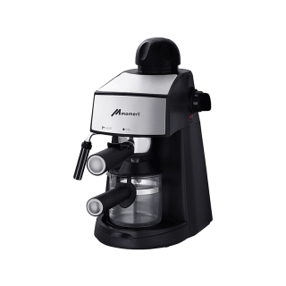 Momert 1332, 800 W, 4 csésze, 3.5 bar, Fekete-Inox eszpresszó kávéfőző