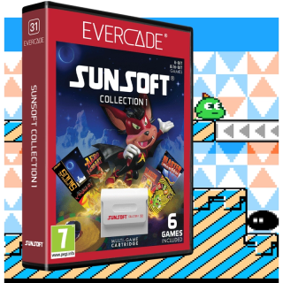 Evercade #31, Sunsoft Collection 1, 6in1, Retro, Multi Game, Játékszoftver csomag