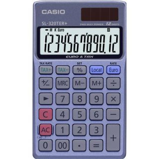 CASIO "SL 320 TER+" 12 számjegyes zsebszámológép