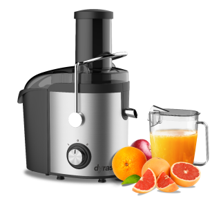 Dyras JE-333X, 800 W, 2 Fokozat, 1.1 L, Fekete-Inox gyümölcscentrifuga