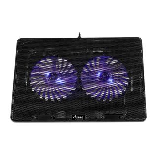 Dyras GS-LC2083B max. 17 ", 2 x USB, max. 1000 RPM Fekete gamer laptophűtő