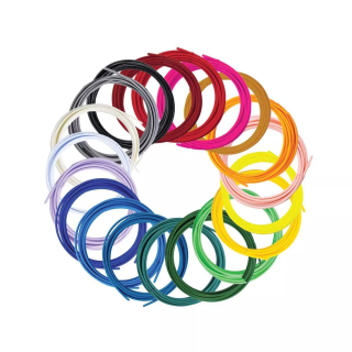 3Doodler Filament FLOW 20 PLA 20 Farben Nachfüllpack Polilaktánsav (PLA) Fekete, Kék, Sötétzöld, Sötét rózsaszín, Arany, Zöld, Halványlila, Sötétkék, Narancssárga, Rózsaszín, Átlátszó, Fehér, Sárga
