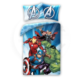 Halantex Single Duvet, Avengers, 140x200, 70x90 cm, Pamut, Egyszemélyes Paplan