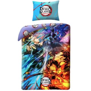 Halantex Single Duvet, Demon Slayer, 140x200, 70x90cm, Pamut, Egyszemélyes Paplan