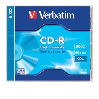 Verbatim 800MB, 90min, 40x, normál tok, CD-R lemez