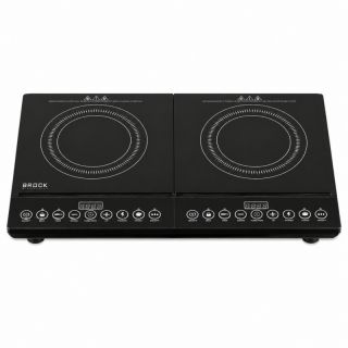 Brock HP 4013, 4000 W, 2 zónás, 80 - 270 ℃, Kerámia, Hordozható, Indukciós főzőlap