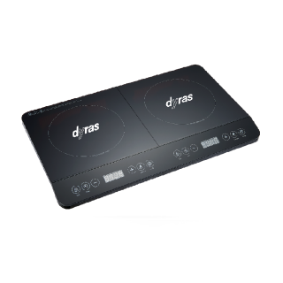 Dyras IC-002B, 3500 W, 2 zónás, 10 fokozat, Soft Touch, Kerámia, Hordozható, Fekete, Indukciós főzőlap