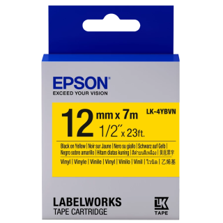 Epson LK-4YBVN TAPES VINYL LABEL TAPE címkéző szalag Sárgán fekete