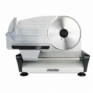 Mesko MS 4704, 400 W, 0–15 mm, 19 cm, Fém ház, Rozsdamentes acél penge, Inox, Szeletelőgép
