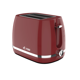 Dyras T-389RED, 870 W, 2 Szeletes, Bordó kenyérpirító