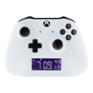 Paladone PP7898XB, Xbox kontroller formájú, 12 cm, Elemes, Fehér, Ébresztőóra