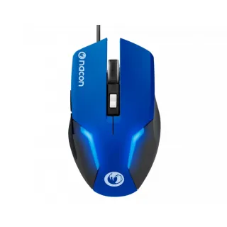 Nacon GM-105, 2400 DPI, Háttérvilágítás, 8 gomb, USB, Gaming, Optikai, Kék, Vezetékes egér