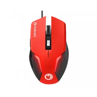 Nacon GM-105, 2400 DPI, Háttérvilágítás, 8 gomb, USB, Gaming, Optikai, Piros, Vezetékes egér