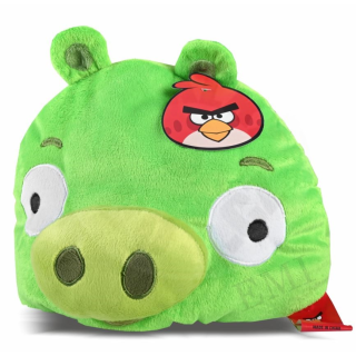 Angry birds - Piggy, 25 cm, Zöld, Puha, Párna