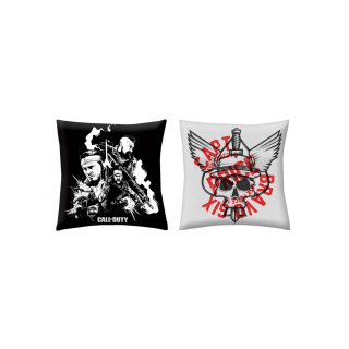 Call of Dutty - Bravo Six, 40 x 40 cm, Fekete-Fehér, Párna