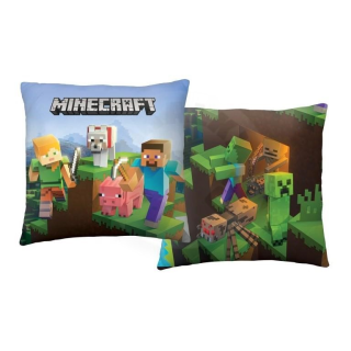 Minecraft, 40 x 40 cm, Poliészter, Párna