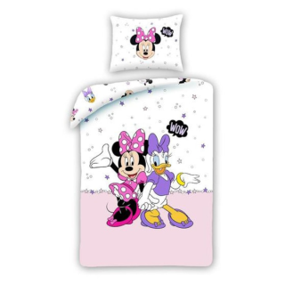 Halantex Single Duvet , Disney - Minnie Mouse WOW, 200x140, 90x70 cm, Pamut, Egyszemélyes Paplan