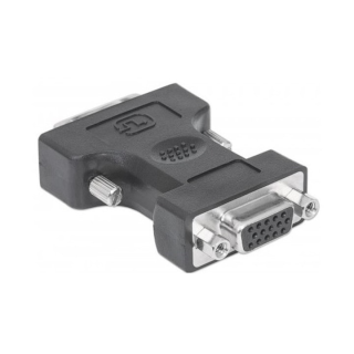 Manhattan 328883 DVI-I VGA Fekete csatlakozó átalakító