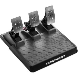 Thrustmaster 4060210 T3PM 4 nyomási mód, fém pedálfejek, PC, PS4, PS5, Xbox One, Xbox Series X|S, Fekete-Inox gamer pedálsor