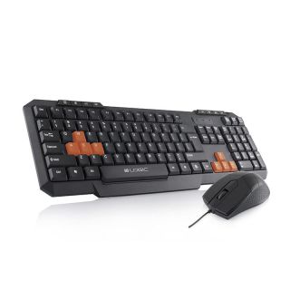 Modecom Logic LKM-201 magyar fekete billentyűzet + fekete egér