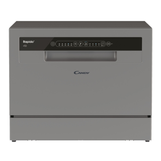 Candy CP 6E51LS, Asztali, Szabadonálló, 6 Teríték, 8 Program, (E), Szürke mini mosogatógép
