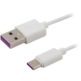 Savio CL-126 USB-C - USB 2.0 M/M fehér adat- és töltőkábel
