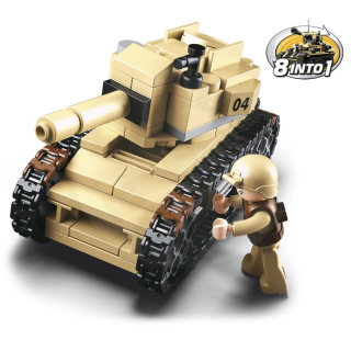 Sluban Army M38-B0587B, 8into, Tank, (Lego, Cobi, Mega Bloks kompatibilis), Műanyag épitőjáték